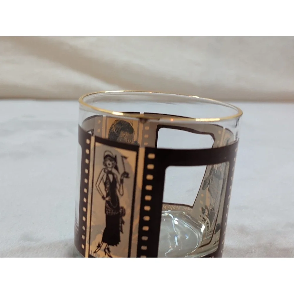 Vintage Roaring Twenties Silent Film Stars Rocks Glass Buster Keaton Barrymore